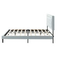 thumbnail image 2 of AENKYO Modern Platform Bed Frame with Upholstered Headboard, Full Size,Light Gray, 2 of 8