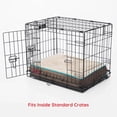 thumbnail image 4 of Brindle Cama impermeable de espuma viscoelástica 10 cm para mascota estándar color Beige con azul - Ortopédica para perro y gato - Compatible con jaula - Funda extraíble y lavable a máquina, 4 of 6