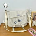 thumbnail image 5 of Bolso de hombro de gran capacidad estilo coreano, estilo Harajuku, estilo vintage, tipo mensajero, bolso cruzado de nailon para estudiantes, 5 of 5
