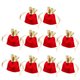 thumbnail image 1 of 10 bolsas de joyería con cordón y borde dorado, bolsas de regalo con cordón rojo para bodas, fiestas y Navidad, color rojo y dorado., 1 of 8
