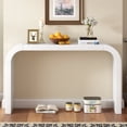 thumbnail image 1 of Noble House Table Console Moderne Minimaliste, Design Élégant et Polyvalent, Parfait, Cadre Robuste et Stable, Blanc, 1 of 8