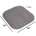 thumbnail image 4 of Alexis Memory Foam No Slip Back 16 x 16 Chair Pad Cushion 6 Pack - Gray-Silver, 4 of 6
