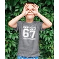 thumbnail image 3 of I was 6 Now I'm 7 Birthday Shirt for Kids Distressed Six Seven Hands Unisex Party Tee Granite Heather Shirt Youth Medium, 3 of 5