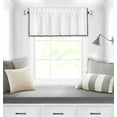 thumbnail image 2 of PowerSellerUSA Semi-Sheer Tailored Window Curtains, Modern Shell Stitched Embroidery for Kitchen, Livingroom and Bedroom, Rod Pocket Top, 24" Tier Valance Set, 2 of 4