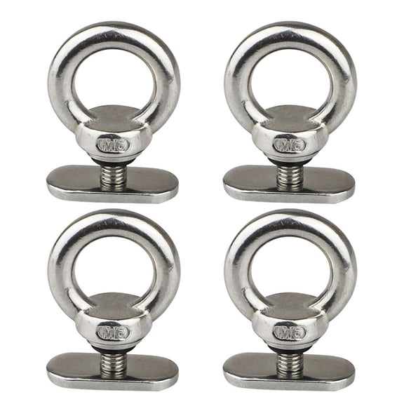 7829 4Pcs Track Mount Tie Down Eyelet Kayak Track Mount Screw Awning Rail Stoppers