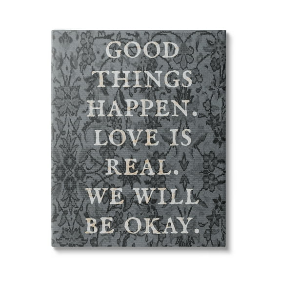 Stupell Industries Vintage Motivational Phrase Inspirational Painting Gallery Wrapped Canvas Print Wall Art, 16 x 20