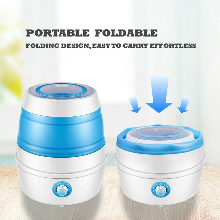 Small Washing Machine Mini Washer 6.5L Foldable 3 Modes Wash and Spin Dry  for Camping Travel RV Self-Drive Baby Clothes Washer