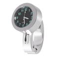 thumbnail image 2 of Reloj de manillar de motocicleta Sunnimix impermeable brillante esfera plata negro 7/8 a 1, 2 of 8