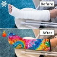 thumbnail image 7 of COEQINE Tie-Dye Leg Cast Covers Size S Short Foot Cast Cover Knee Cast Sock Decorative Leg Plaster Cover Cast Sleeve for Foot Leg Protector Leg Cast Sock Cover for Men & Women, 7 of 7