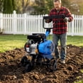 thumbnail image 6 of Gas Powered 4-Cycle 2-in-1 Tiller & Cultivator, 78.5cc 3.0HP Front Tine Rototiller with 18" Tilling Width Transport Wheels & Adjustable Handle, EPA Compliant for Garden Lawn Yard, 6 of 10