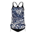 thumbnail image 4 of Levmjia Women's Printed Drawstring Loose Bikini Set with Built - in Bra No Steel Ring, Floral Pattern Tankini Top + Bikini Bottom, Nylon Spandex S - 2XL Swimsuit, 4 of 6