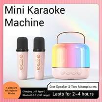 Mini Karaoke Machine for Kids Adults, Portable Bluetooth Karaoke Speaker with 2