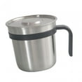 thumbnail image 2 of Camping Cup Tea Water Cup Durable Metal Cups Lightweight Coffee Cup Portable Stainless Steel Coffee Mug for Backpacking Hiking Trips Cooking Black, 2 of 8