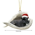 thumbnail image 3 of EWASWON Cute Christmas Angel Dog Ornament - Acrylic Small 8cm, Christmas Tree Decor & Holiday Gift, 3 of 5