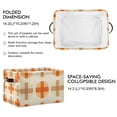 thumbnail image 2 of Yayeee Canvas Storage Basket with Handles for Shelves Fabric Bins Closet Organizer, Beige Geometric Pattern, 2 of 8