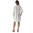thumbnail image 4 of Riviera Sun Embroidered Casual Dress with Smocking Top (White / Navy, Large), 4 of 4