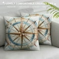 thumbnail image 3 of GOSMITH Cushion Covers Vintage Compass Antique Pattern Global Geography Direction Square Soft,Pillow Cases Decor for Couch Bedroom Sofa Living, 3 of 5