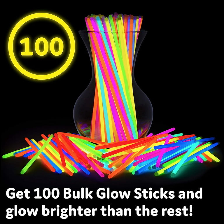 Glow Sticks Party Supplies 200pk - 8 Inch Glow in the Dark Light