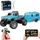 thumbnail image 1 of Mini Rc Monster Truck, Mini Monster Trucks, 1:64 Scale Monster Truck Remote Control Car with Lights, Mini Rc Truck with Trailer, Mini Drift Rc Car, 2.4ghz Remote Control (Blue-B), 1 of 7
