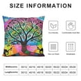 thumbnail image 5 of Autua Stars Rainbow Organic Painting Graphic Decorative Cushion Throw Pillow Cover for Home Couch Living Room Bed Sofa Soft and Durable Printed on Both Sides 1PC 20x20in, 5 of 5