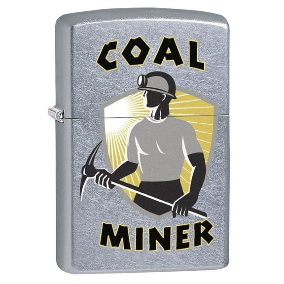 Zippo Lighter - Personalized Message Engraved on Backside for Tradesman or Craftsman Maintenance Worker Specialist (Coal Miner Z5060)