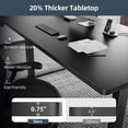 thumbnail image 4 of BrooveWave Electric Standing Desk Adjustable, 60''x30" Sit Stand Desk with Flip-Top Cable Management for Home Office, 4 of 10
