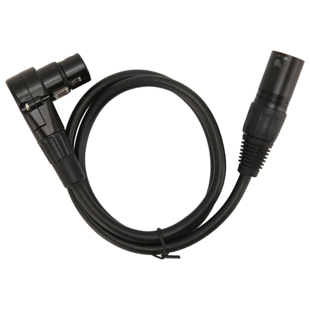 Cable de micrófono XLR macho a XLR hembra de ángulo recto, 3 pines, Conductor OFC plateado, Cable equilibrado de micrófono XLR de 29,5 pulgadas
