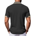 thumbnail image 5 of Breeze Polo Shirts for Men Stretchy Quick Dry Casual Short Sleeve Wearbreeze Collared Textured Polo Shirt, M, 5 of 7