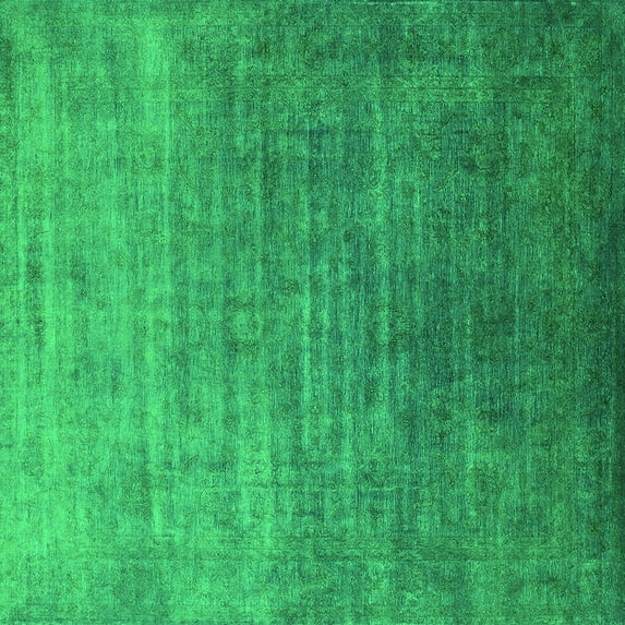 Ahgly Company Indoor Square Persian Green Bohemian Area Rugs, 4' Square