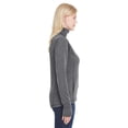 thumbnail image 4 of J America Ladies' Omega Stretch Quarter-Zip - JA8433, 4 of 4