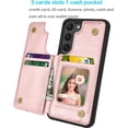 thumbnail image 2 of Galaxy S23 FE Case, Galaxy S23 FE Wallet Case, PU Leather ID Cash Credit Card Holder Slots Magnetic Closure Kickstand Flip Slim Cover for Samsung S23 FE [Rose Gold], 2 of 7