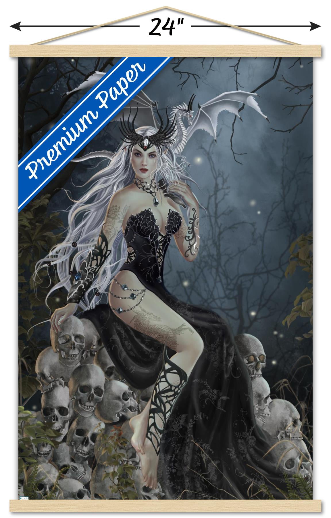Nene Thomas - Mad Queen Wall Poster with Wooden Magnetic Frame, 22.375" x 34"