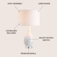thumbnail image 6 of JONATHAN Y Josephine 26.5" Seashell LED Table Lamp, White, JYL1058A, 6 of 6