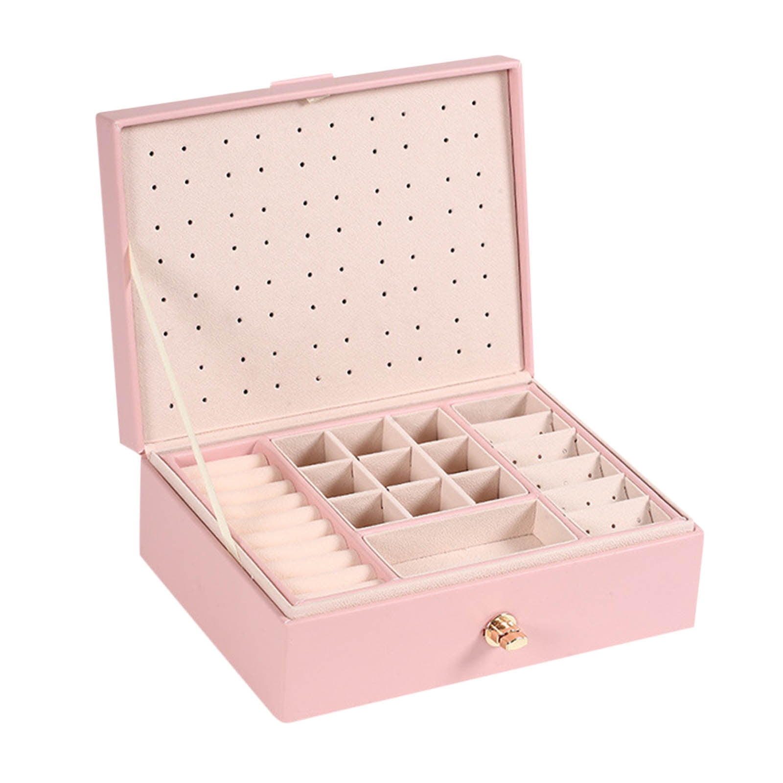 WQQZJJ Jewelry Box Jewelry Organizer Box Leather Large Jewelry Boxes  Earrings Holder Organizer Storage Case Double Layer Display With Removable  Tray Elegant Jewelry Box Jewelry Clearance on Deals 