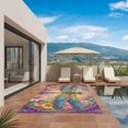 thumbnail image 2 of Purple Dragonfly Outdoor Rug 4x6 Ft, Non Slip Washable Area Rug, Colorful Flowers Watercolor Chic Floral Plant Patio Rugs Carpet Runner, Large Floor Mat for Indoor/Outdoor Deck Porch Camping, 2 of 8