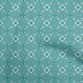 thumbnail image 1 of oneOone Cotton Flex Teal Green Fabric Asian Block Quilting Supplies Print Sewing Fabric By The Yard 40 Inch Wide, 1 of 4