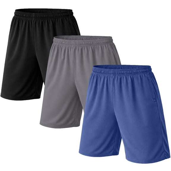 3-Pack Men's Classic Poly Tech Lounge Shorts (S-3XL)