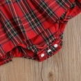thumbnail image 5 of Nouveau-né Bébé Fille Body Plaid Papillon Manches Bow Bandeau, 5 of 5