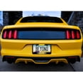 thumbnail image 4 of Ford Mustang Yellow Racing Stripe Black Metal License Plate Frame, 4 of 8