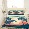 thumbnail image 2 of 3D Cartoon Coconut Tree Sunset Funda Nórdica Juego de Cama Funda Nórdica, 2 of 3