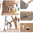thumbnail image 5 of Chef Apron, Cotton Canvas Cross Back Apron With Pockets For Women, 5 of 5
