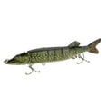 thumbnail image 4 of 3X 20cm 66G Verosimil Multi-Articulado 8 Segmentos Muskallonga Americano Senuelo de Pesca Cebo Nadar Cebo de Manivela Cebo Duro Anzuelo Aparejo Verde de Ejercito, 4 of 6
