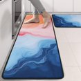 thumbnail image 2 of Kitchen Rugs Sets Of 2,Blue Pink Orange Marble Anti Fatigue Kitchen Mat Rugs Non Slip Washable,Decorative Kitchen Floor Mats for Kitchen,Sink,Laundry,17"x47"+17"x47", 2 of 5