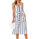 thumbnail image 1 of Vestido Midi Elegante Vestido ajustado de mujer estilo bohemio a rayas de un solo pecho sin espalda traje diario Ygjytge Negro M para Mujer, 1 of 1