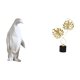 thumbnail image 1 of Figura De Resina De Hoja De Pingüino, Figura De Animal De Hierro, Escultura Coleccionable, Adorno Decorativo, Estatua, Obra De Arte, Regalo Para Inauguración De La Casa, Escritorio,, 1 of 8