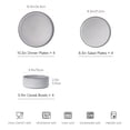 thumbnail image 3 of ALOFMO 12-Piece Gray Reactive Glaze Ceramic Dinnerware Set, Modern Stoneware Plates Bowls Service for 4, Anti-Slip Scratch-Resistant, Microwave Dishwasher Safe, 3 of 10