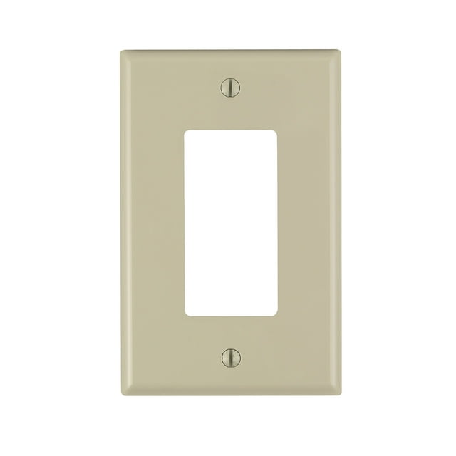 Placa de pared Leviton, 1 unidad, 1 unidad, diseño Midway, nailon, color marfil, paquete de 10