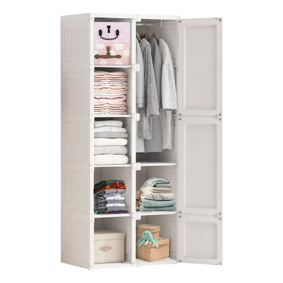 Closet Armable Guardarropa Plegable con Juguetero Para Bebe