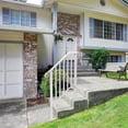 thumbnail image 2 of 2 Pack 3 Step Handrails for Outdoor Steps, Wrought Iron Stair Railing Fits 2 or 3 Steps, Metal Hand Rail with Installation Kit, Staircase Handrails for Concrete, Porch, Deck, Exterior Steps, White, 2 of 9