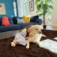 thumbnail image 2 of Buganda Area Rugs for Living Room 5'X8', Soft and Fluffy Shaggy Carpet for Pets, Machine Washable Floor Rugs for Bedroom, Coffee, 2 of 7